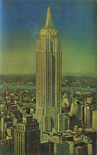 LP39 Empire State Building NY World Fair 1939 Metalite Finish Gemloid  Postcard picture