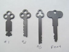 National Cash Register Keys  1, 2, 5, Reset Key. Fits 300 & 700 Class NCR picture
