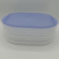 TUPPERWARE Fridge Stackables Deli Keeper Meat Cheese Container Vintage True Blue picture