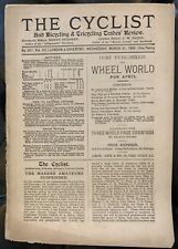 1886 BRITISH BICYCLE MAGAZINE  Excerpt from The Cyclist 22pgs 539-562 3/31 Edit picture
