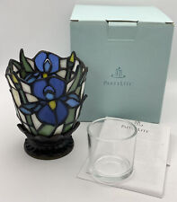 PartyLite IRIS Tealight  Stained Glass Holder Votive Candle  P8735 picture