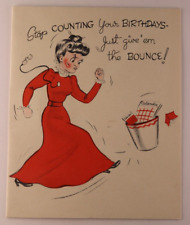 Vintage Cute Happy Birthday Pop-Out Buzza Cardozo Hollywood Card c.1940's picture