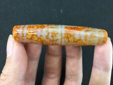 Collectible Rare Tibetan Snake skin pattern Agate *aquariu* DZi Bead Pendant L13 picture