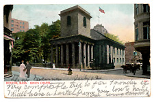 Antique King's Chapel Boston, Massachusetts Postcard Stamped 1905 picture