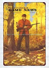 1979 Pennsylvania Game News squirrel hunting metal tin sign house decor picture