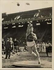 1941 Press Photo James Delany wins shot put title at Penn Relay Carnival, PA picture