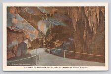 Postcard Entrance To Ballroom The Beautiful Caverns Of Luray Virginia c1920 picture