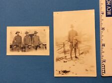 Pair- Antique Photos of WWI Soldiers In Their Uniforms-Nice Condition-Small Size picture
