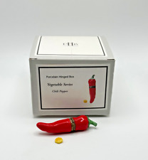 PHB Porcelain Hinged Box Chili Pepper With Sun Trinket Midwest 34555 ~ New picture