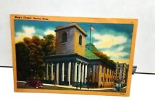 Vintage c 1930s Kings Chapel Boston Massachusetts Gold Border Post Card picture
