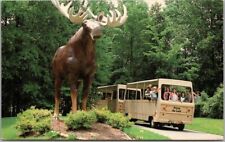 1970s FORT MILL South Carolina Postcard HERITAGE USA Tram Bus / Moose Mascot PTL picture