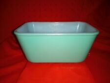 HTF Glasbake McKee Refrigerator Dish Loaf Pan 805 Turquoise Milk Glass picture