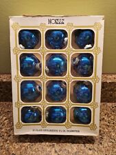 Noelle ~Blue Glass Ornaments 1-3/4