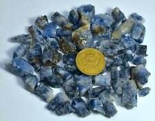 159 GM Magnificent Natural Cutting Grade Blue Sapphire Crystals Lot Afghanistan picture