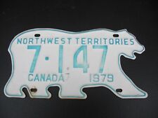 Classic Historic  1979 Northwest Territories  POLAR BEAR License Plate Free S/H picture