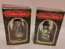 Vintage Gerson Company Beautiful Glittery Christmas Holiday Ornaments.  SNOWMAN. picture