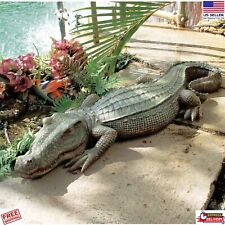 Large Crocodile Alligator Pond Garden Swamp Pool Huge Gator Statue Sculpture US picture