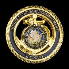 Challenge Coin - Excellent Gift - Navy Gold - Shipped Free fm the US to US picture