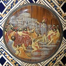 Mid 20th Century Greek Pottery Centurion with Jews Glazed Terracotta Plaque picture