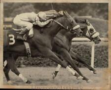 Press Photo Jockeys Compete in Horse Race at Saratoga Race Track - tus07564 picture