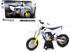 Husqvarna FS450 White and Blue 1/12 Diecast Motorcycle Model picture