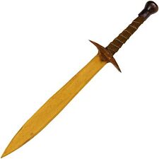Medieval Pretend Play Practice Sheesham Wood Wooden Dagger w/ Leather Handle picture