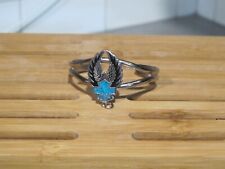 Vintage Harley-Davidson Cuff Bracelet Silver Toned with Eagle and Turquoise picture