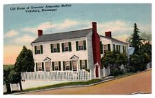 Vicksburg, MS - Old Home of Governor Alexander McNutt Linen Postcard Posted picture
