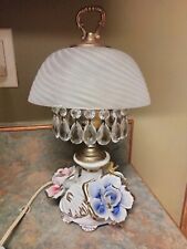 Vintage Michelotti Crystal Prism Floral Made in Holland Lamp picture