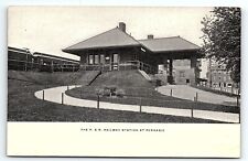 1905 PERKASIE PA THE P & R RAILWAY TRAIN STATION DEPOT UNDIVIDED POSTCARD P3971 picture