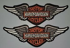 LOT OF 2- HARLEY-DAVIDSON Embroidered  Iron On Patches  1.5 X 4