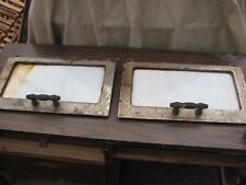 Pair of Peninsular Vintage Cast Iron Wood Cook Stove Warming Doors picture