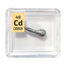 Cadmium Metal 99.9% Element Cd pure Sample Pellet in  Periodic Element Tile. picture