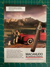 2005 Vintage Macanudo Premium Cigars Classic Pickup Truck Man Dog Print Ad N1 picture