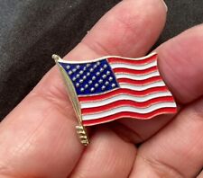 Large American Gold Tone Waving Flag Lapel Scatter Pins Patriotic USA picture