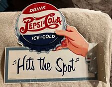 PEPSI COLA ADVERTISING FLANGE SIGN picture