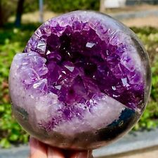 1.98LB   Natural Uruguayan Amethyst Quartz crystal open smile ball therapy picture