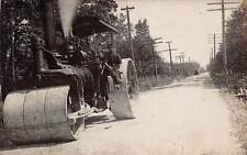 DS1/ Interesting RPPC Postcard c1910 Steam Engine Tractor Road Work 373 picture