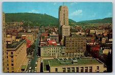 PA Reading Berk's County Court House, USPO, Berkshire Hotel, Aerial View, Chrome picture