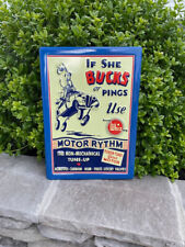 Antique Vintage Style Metal Sign Whiz Motor Rythym Made in USA - NICE picture