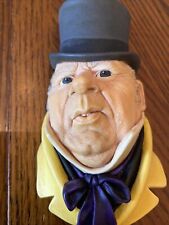 Vintage Bossons Mr Micawber Chalkware Head Charles Dickens Collection 1964 picture
