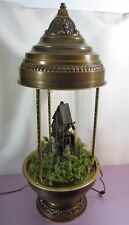 Mid-Century Vintage Grist Mill Water Wheel Rain Oil Lamp Creators Large picture