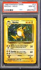 1999 Pokemon Base Set 14 Raichu Holo Rare Pokemon TCG Card PSA 10 Gem Mint picture