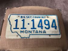 Vintage Montana aluminum license plate 1970 70 picture