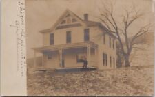 Schenevus NY Person Sitting on Porch House Home New York c1906 RPPC Postcard H52 picture