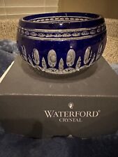 Waterford Vintage Cut to Clear Crystal Cobalt blue exquisite bowl picture