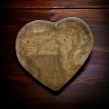 Small Heart olive wood figure hand carved holy land Bethlehem gift 7”x8” In- picture