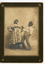 Theatrical Actors in Makeup Antique Historical Cabinet Card 5X7 picture