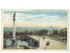 Postcard - Soldiers Monument & Concrete Bridge - Warren Pennsylvania PA - c1910 picture