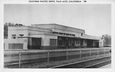 RPPC Train Station Palo Alto California Southern Pacific Depot 1940 CA Postcard picture